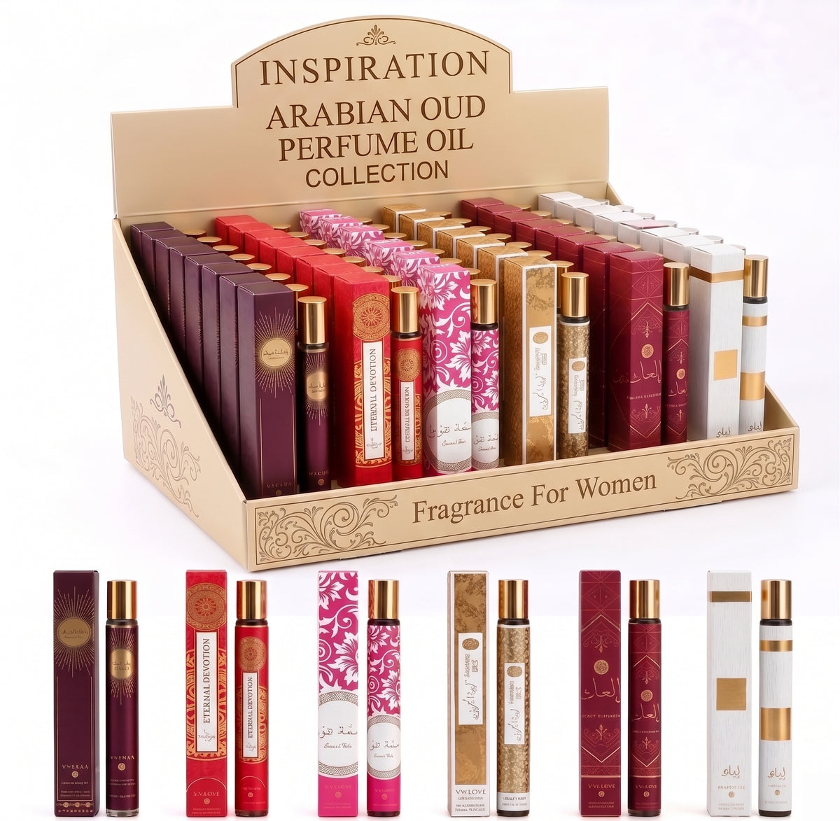 Women's 6-Piece Perfume Gift Set – Sweet Floral Fragrance Collection, 6 x 1.2 oz Portable Mini Sprays
