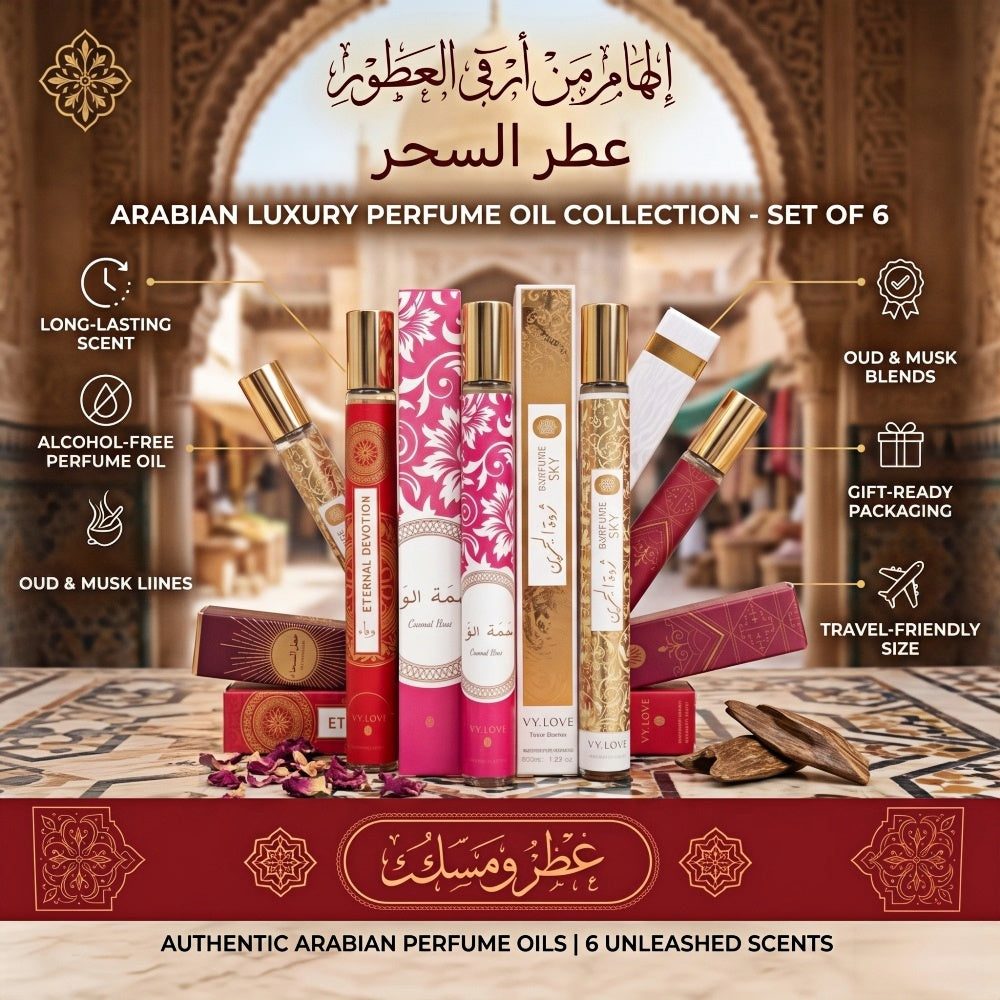 Women's 6-Piece Perfume Gift Set – Sweet Floral Fragrance Collection, 6 x 1.2 oz Portable Mini Sprays