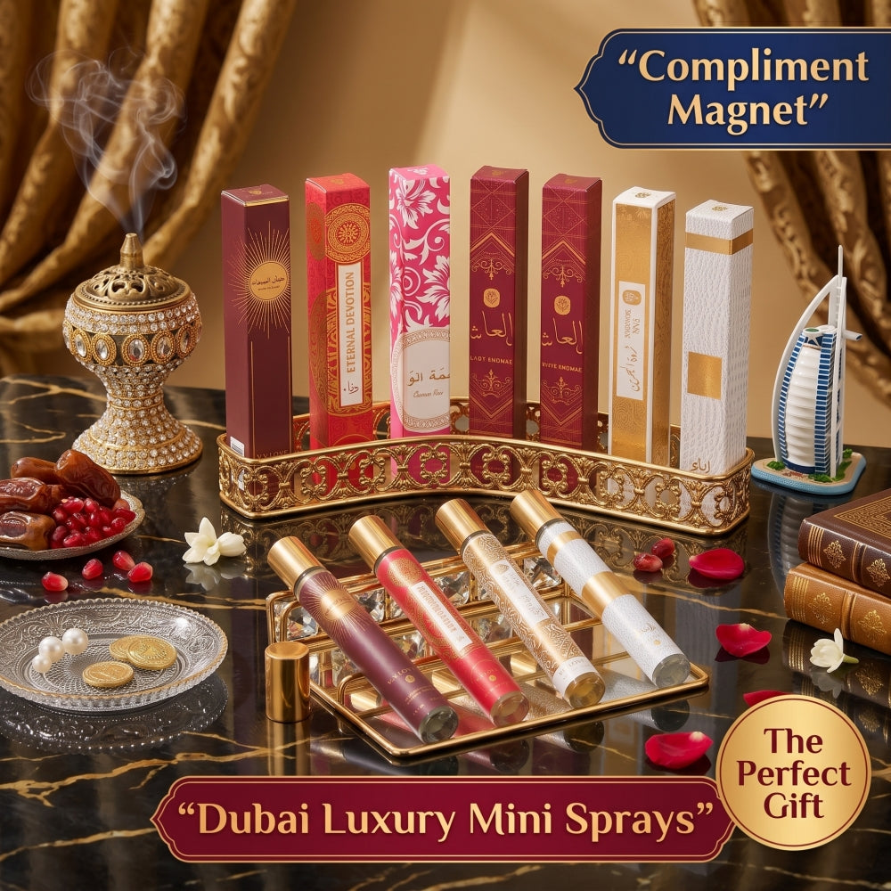 Women's 6-Piece Perfume Gift Set – Sweet Floral Fragrance Collection, 6 x 1.2 oz Portable Mini Sprays