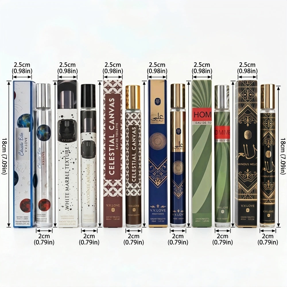 Men's Arabic Perfume Gift Set – 6 x 1.2 oz, Long-Lasting Amber & Oud Cologne Collection