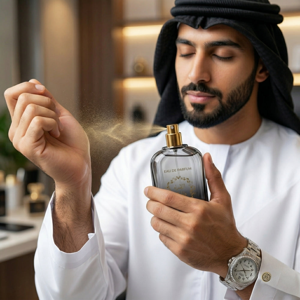 Men's Pheromone Perfume 3.4 oz (100ml) – Long-Lasting Arabian Cologne with Spicy Woody Oriental Scent