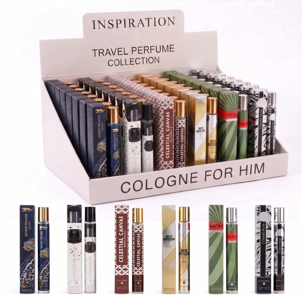 Men's Pheromone Cologne Gift Set – 6 x 1.2 oz, Long-Lasting Woody Fragrance with Lavender & Cedarwood
