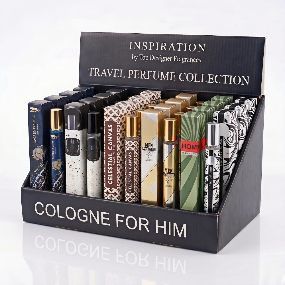 Men's Pheromone Cologne Gift Set – 6 x 1.2 oz, Long-Lasting Woody Fragrance with Lavender & Cedarwood