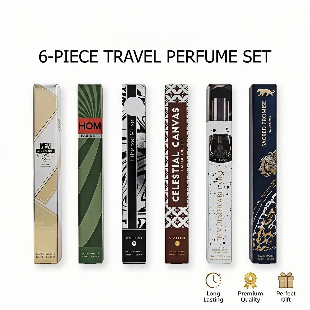 Men's Pheromone Cologne Gift Set – 6 x 1.2 oz, Long-Lasting Woody Fragrance with Lavender & Cedarwood
