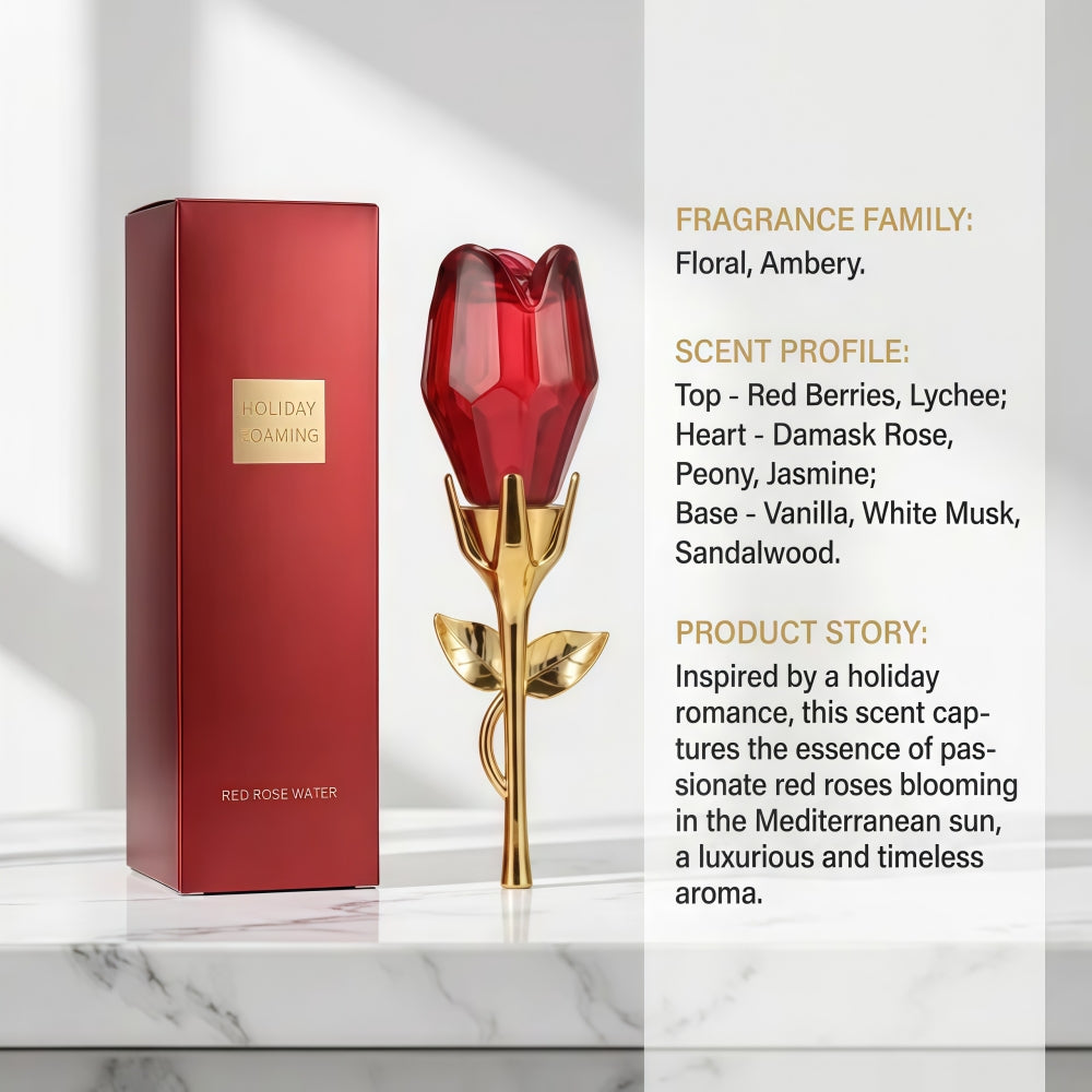 Romantic rose perfume 2-pack gift set for her, perfect for Valentine's Day.